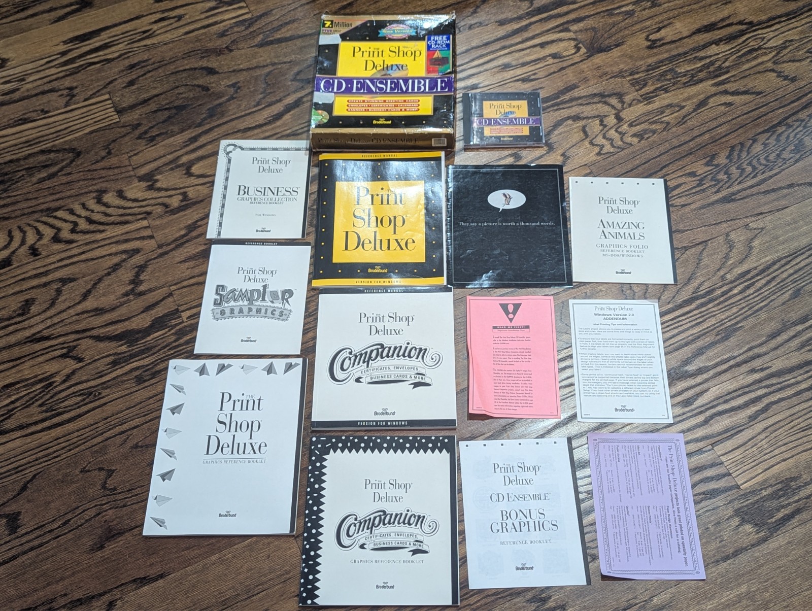 Vtg 1994 Windows 3.1 The Print Shop Deluxe CD Ensemble Broderbund Software