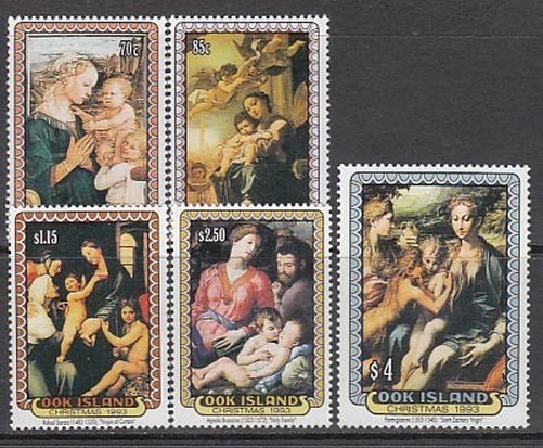 Cook - Mail Yvert 1087/91 ** MNH Christmas