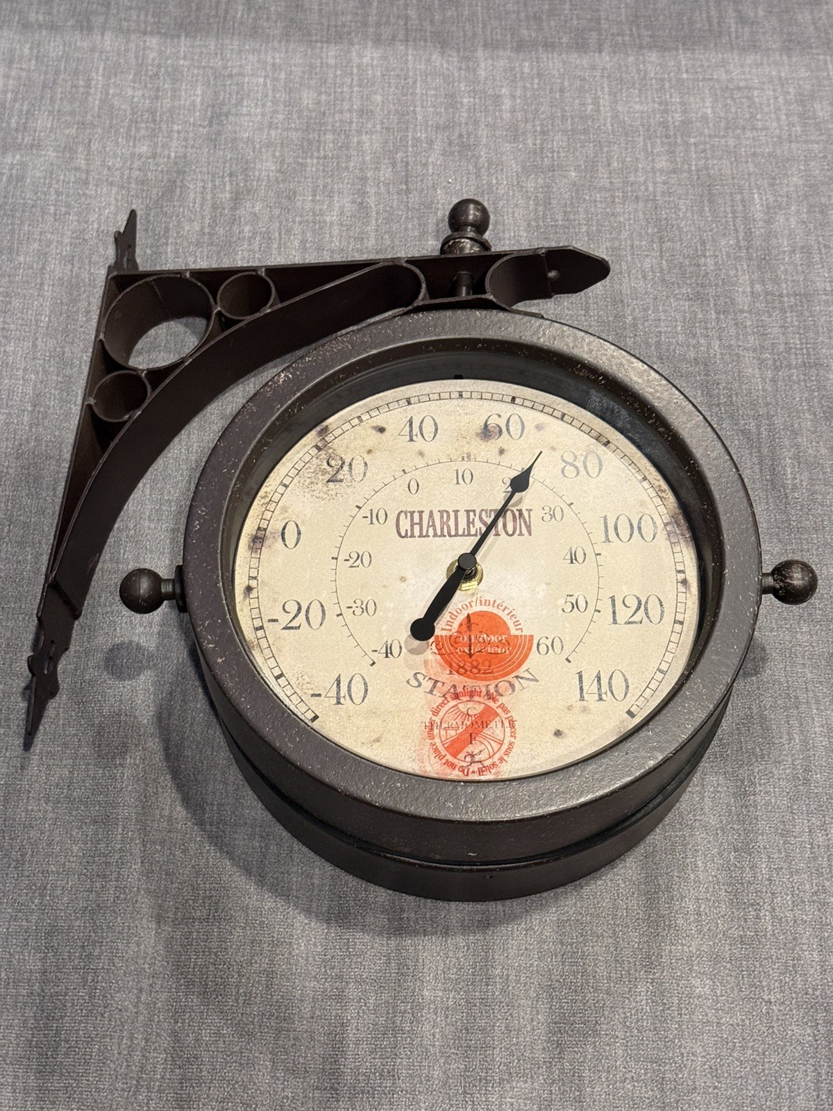 Infinity Indoor/Outdoor 8" The Charleston Double Sided Clock & Thermometer