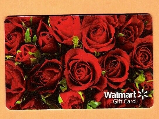 Collectible Walmart Gift Card - Red Roses - No Cash Value - FD26557