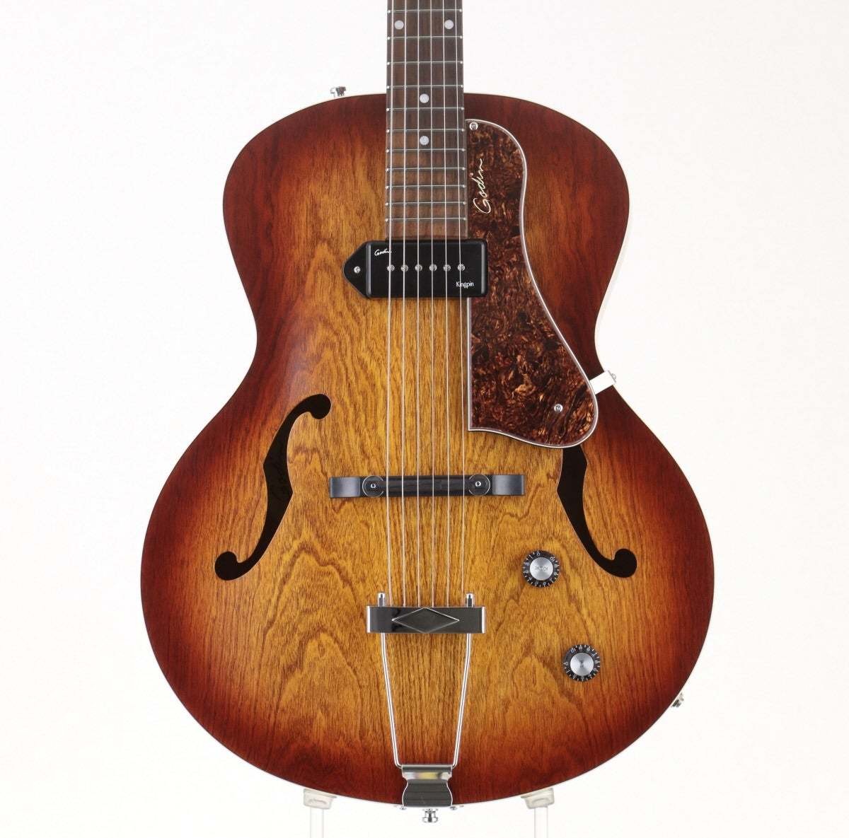 Godin 5th Avenue Kingpin P90 Cognac Burst 2.3kg S/N:031986010698 #GG2pd