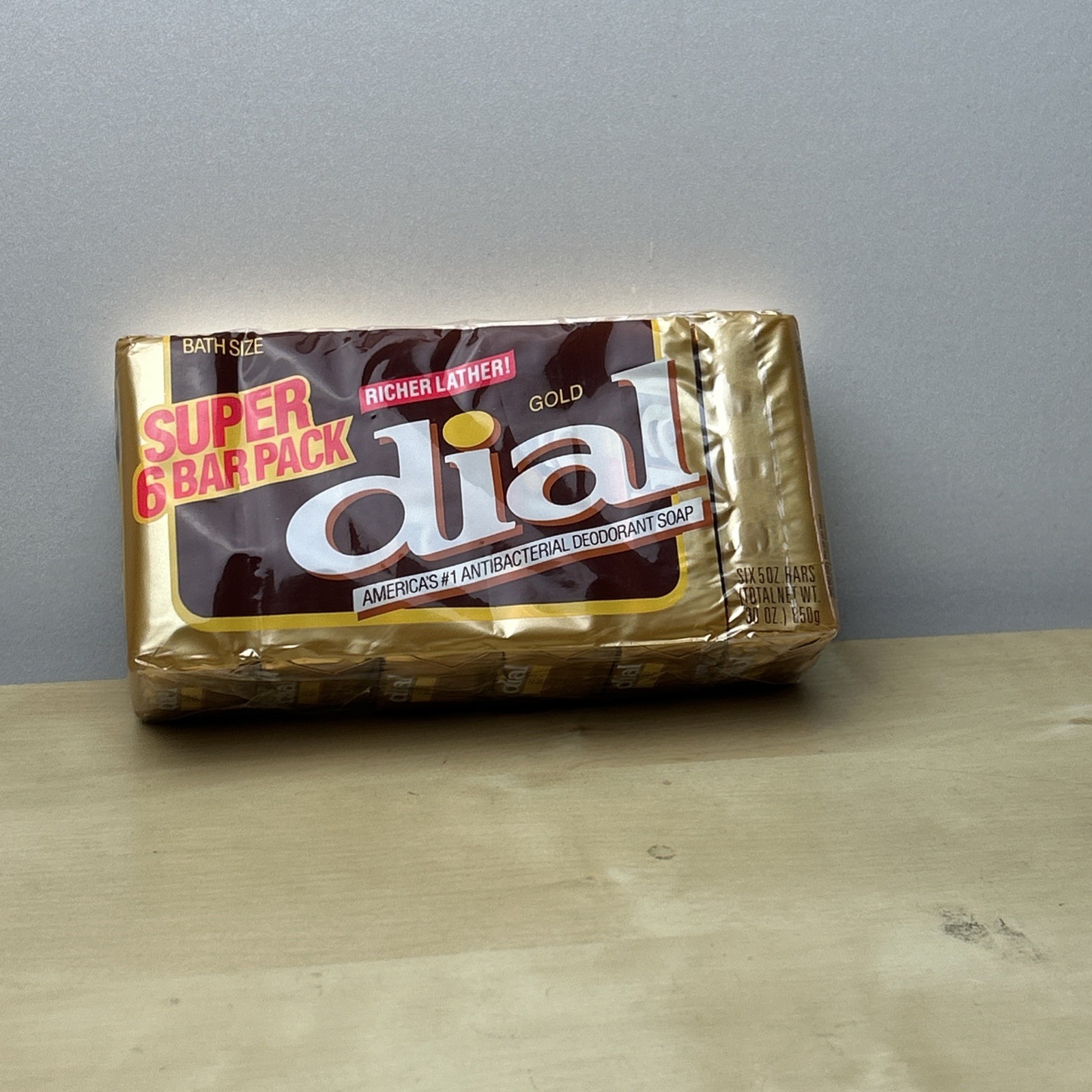 Super 6 Barpack Vintage Dial Gold Bar Soap Brand New Sealed Old Stock