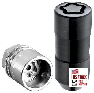  24220 Cone Seat Wheel Locks (1.5 x 7.5 x 6) inches Thread Size - Set of 4 Black