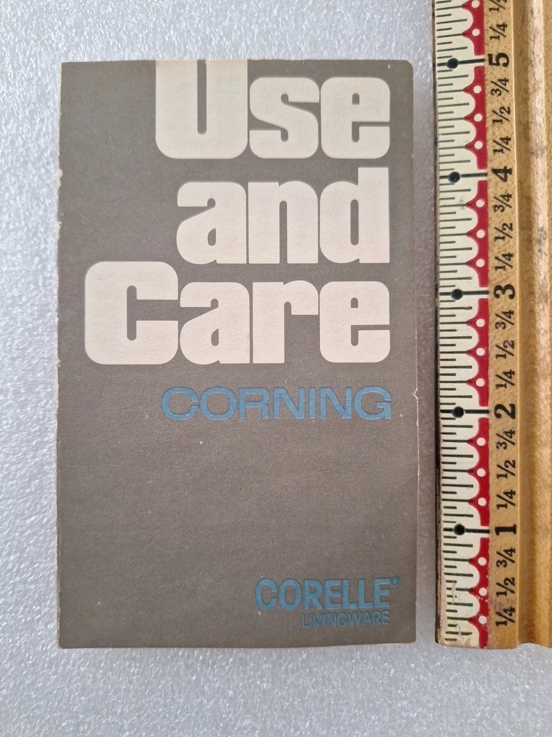 Corning Corelle Livingware Use & Care Guide Package Insert for Care Tips Gray