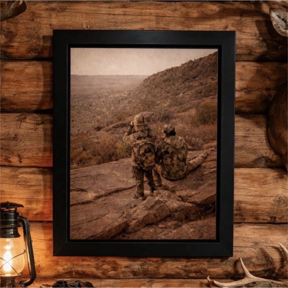 Hunting Photo Framed 16x20 Wall Art Cabin Lodge Decor The West Point Buck Co