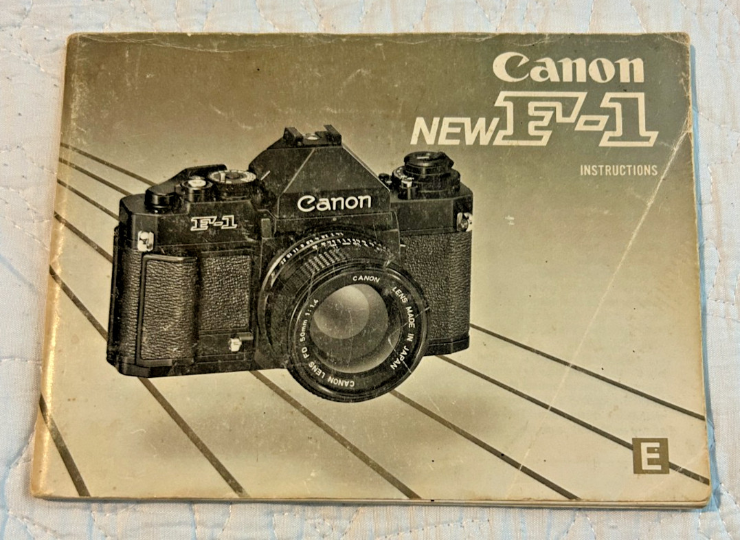 1981 Canon New F-1 Instruction Book Manual Guide Original Booklet