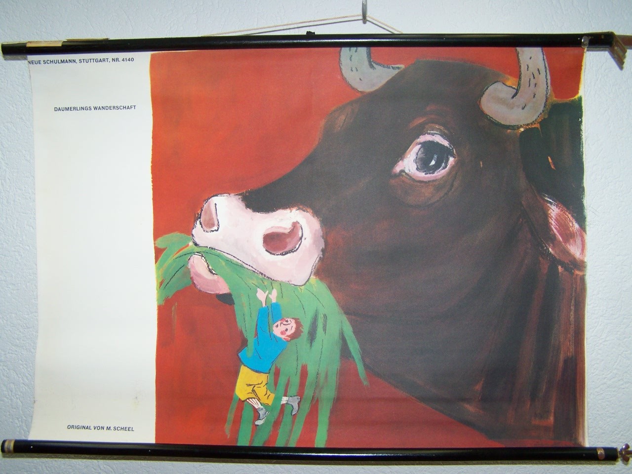 Old Big W Germany Wall Chart Däumerlings Wanderschaft By School Haase, Bad