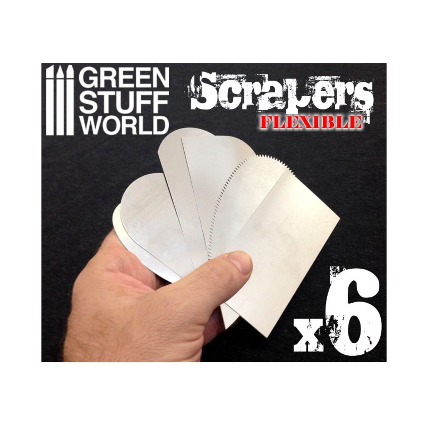 Green Stuff World Cutting Tool Flexible Steel Scrapers New