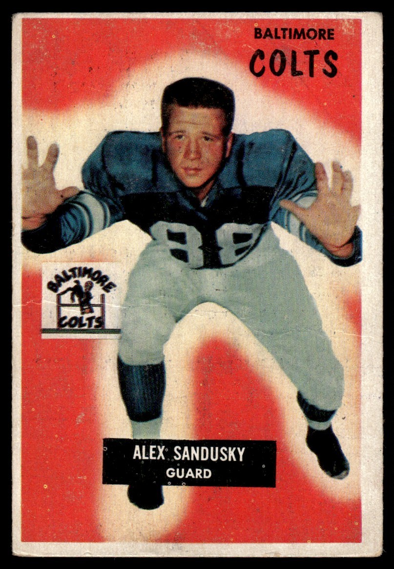1955 Bowman Alex Sandusky Rookie Baltimore Colts #100