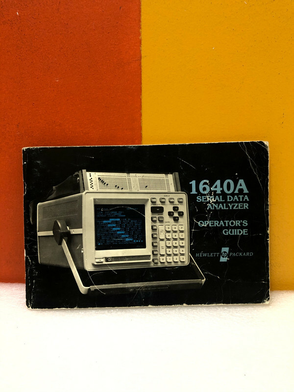 HP 01640-90904 1640A Serial Data Analyzer Operator's Guide