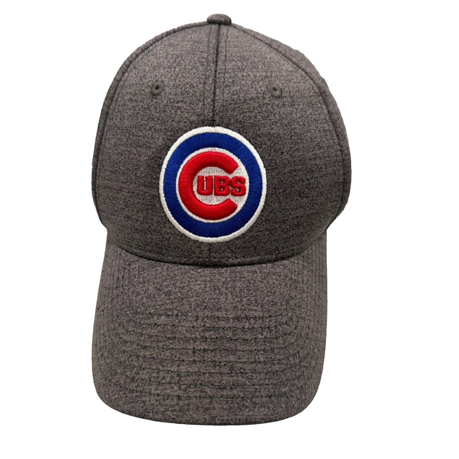 Chicago Cubs RWB Patch on Gray Hat Cap Snapback Genuine Merch Fan Favorite EUC
