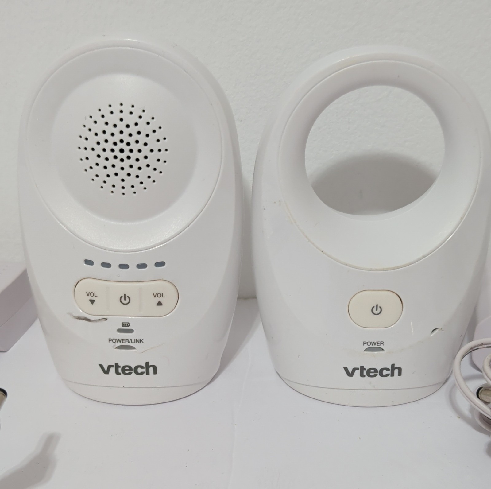 VTech DM1111 Audio Baby Monitor Portable Volume Control Power Adapters