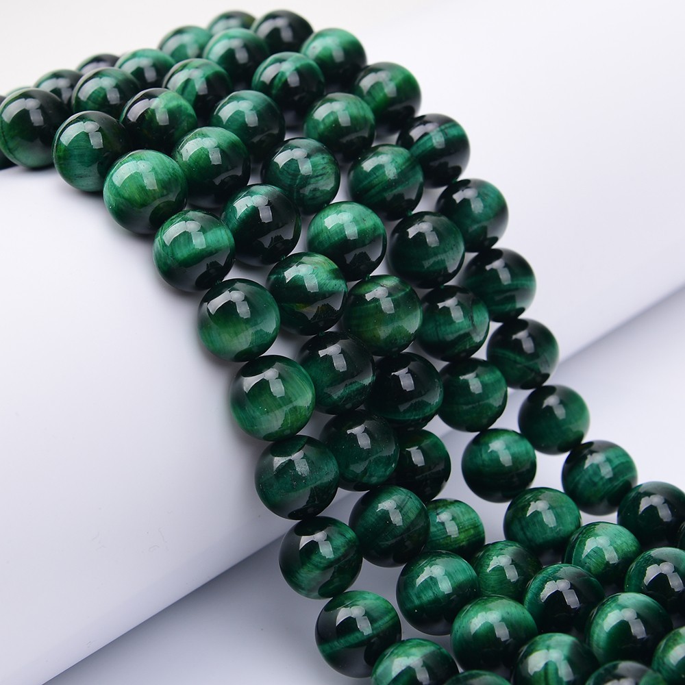 Natural 16mm Green Tiger Eye Stone Round Loose Beads Strands 15.5" DIY Jewelry