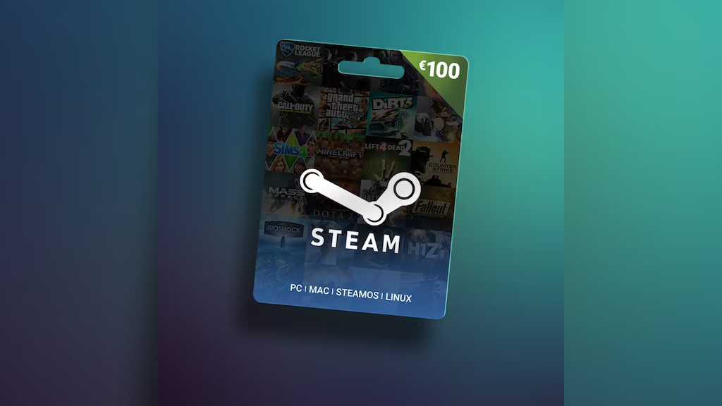 Steam Gift Card Value of 100 EURO for EU region!