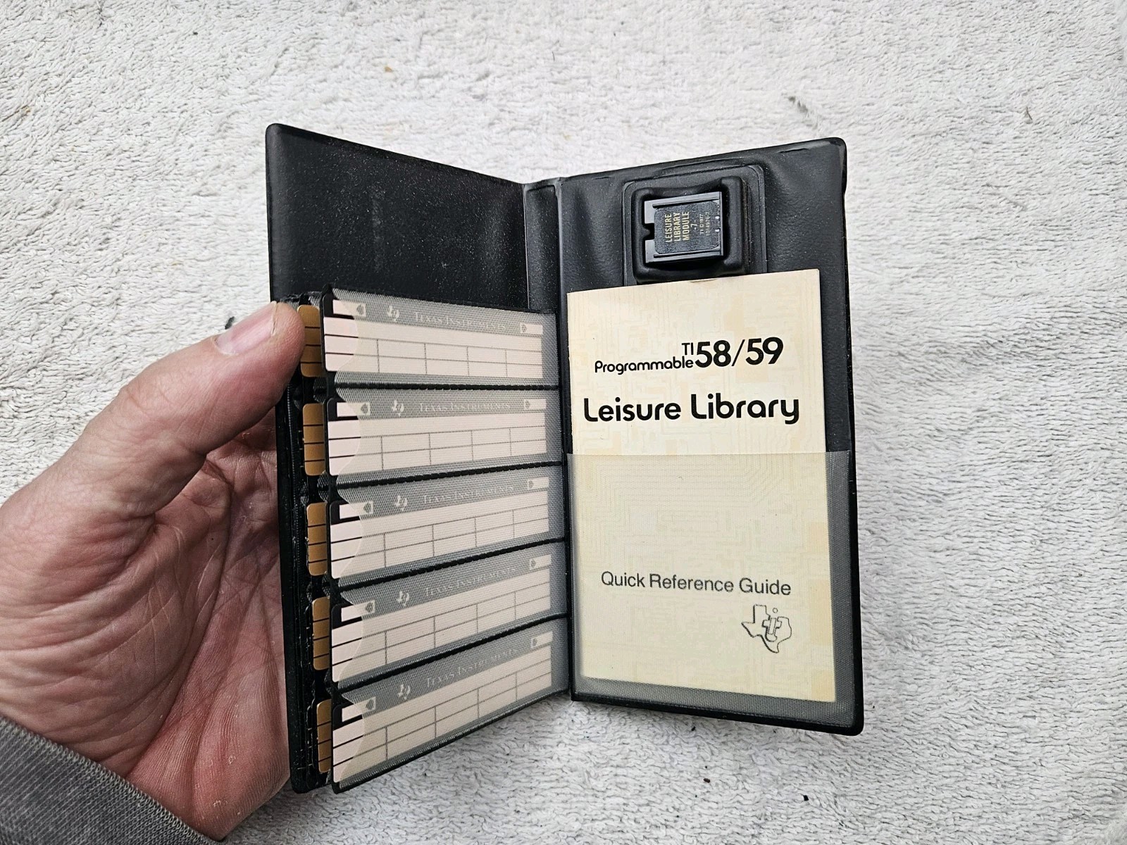 TI 58/59 PROGRAMMABLE LEISURE LIBRARY 40 CARDS WITH MODULE
