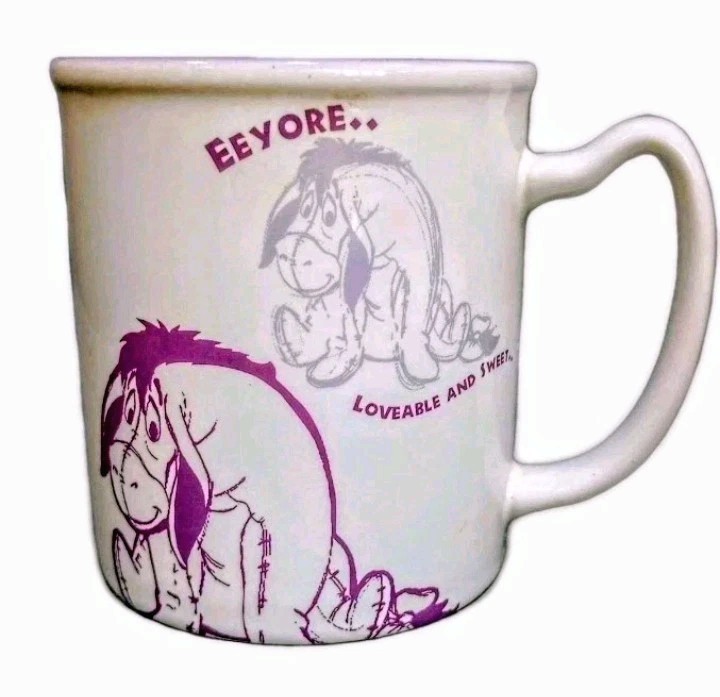 Disney Store Eeyore Coffee Mug / Purple
