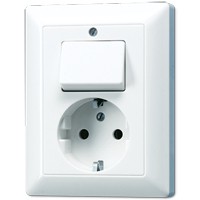 JUNG AS5576UWW AS 5576 U WW - CEE 7/3 - White - Thermoset - 250 V - 80.5 mm - 1