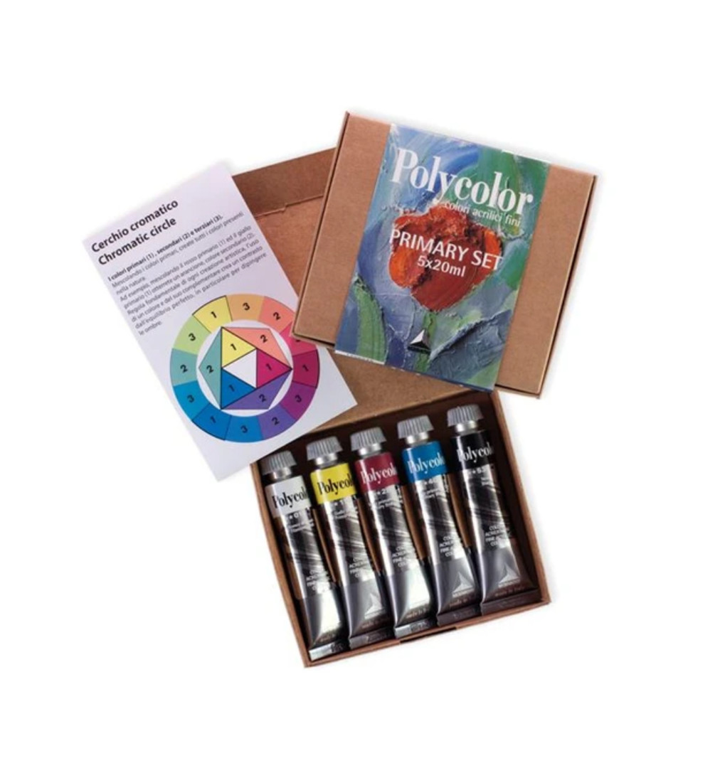 Pack Of 5 Polycolor Tubes 20ml Primary Set |