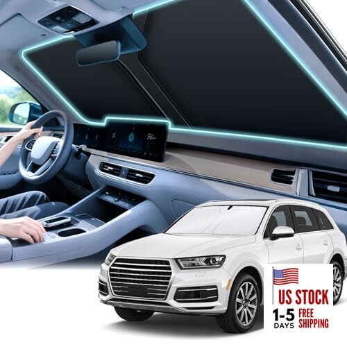  300T Universal Car Windshield Sun Shade, Foldable Reflective for Standard