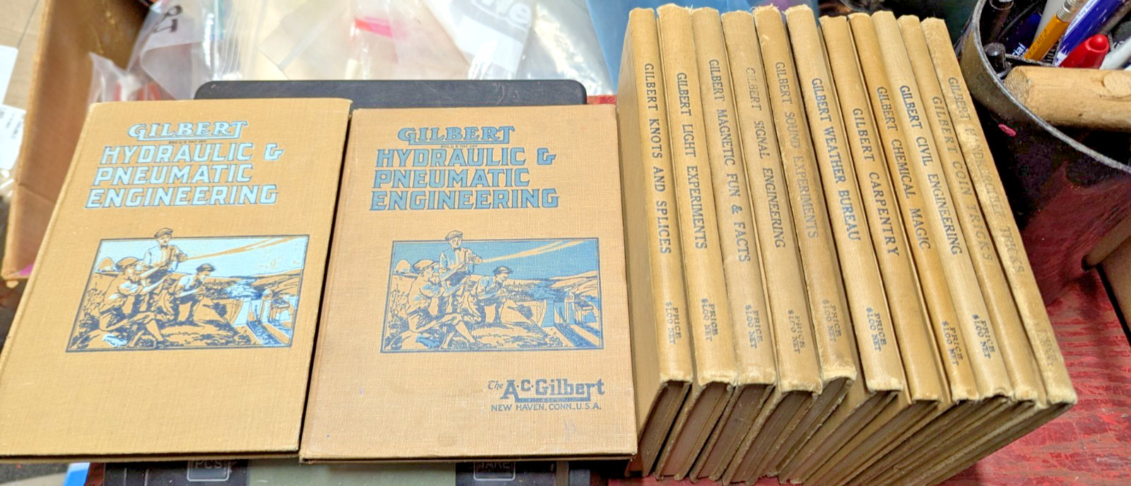 COMPLETE SET 20'S HOW TOO BOOKS  + MISPRINT SET  A.C. GILBERT ERECTOR SET/CO