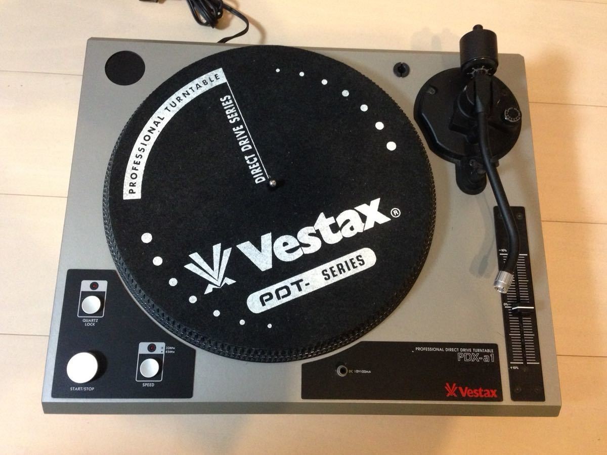 Vestax PDX a1 Mitachi Early Model Gray Body 1990s Vintage Turntable Used Working