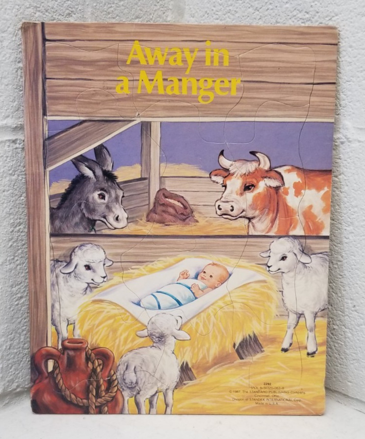 RARE Vintage Away In A Manger Jigsaw Puzzle Standard Publishing 1987 BO1