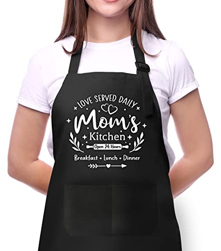 Apron for Mom - Adjustable Kitchen Cooking Apron With 2 Pockets - Birthday, 
