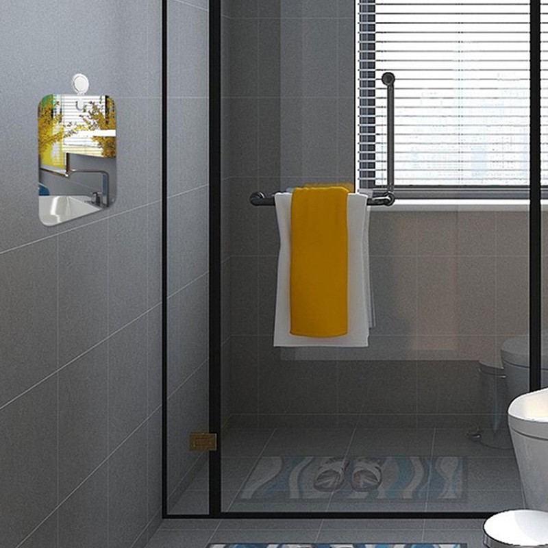 Acrylic Anti Fog Mirror Shower Shaving Fogless Mirror Washroom Travel Accessorie