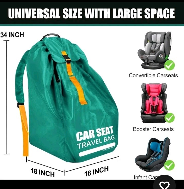 Car Seat Travel Bag for Airplane, Large Bags Air Miami blue Airplane Train Car