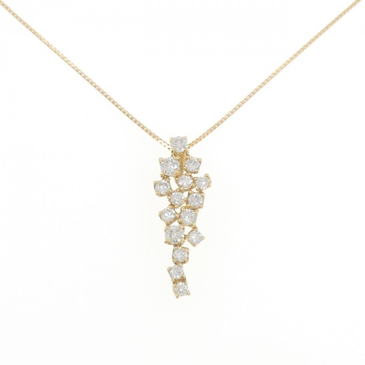 Authentic 18K Yellow Gold Diamond Necklace 0.65CT #270-004-145-3497