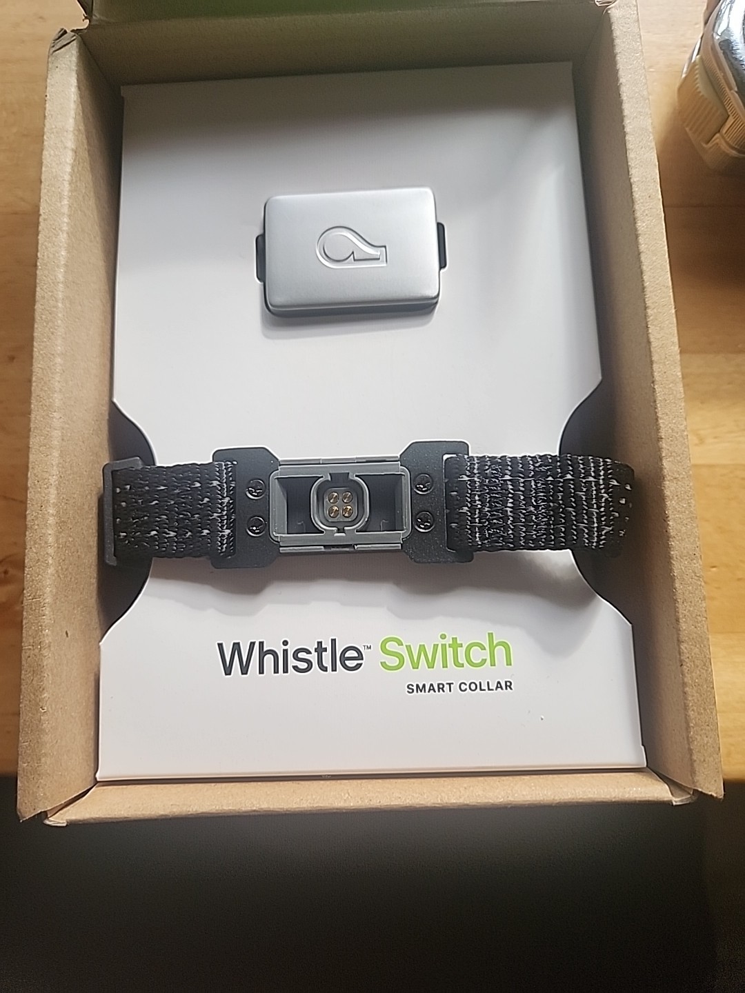 NIB Dog Collar GPS Whistle Switch Black Strap. Color 13" Neck Max New In Box