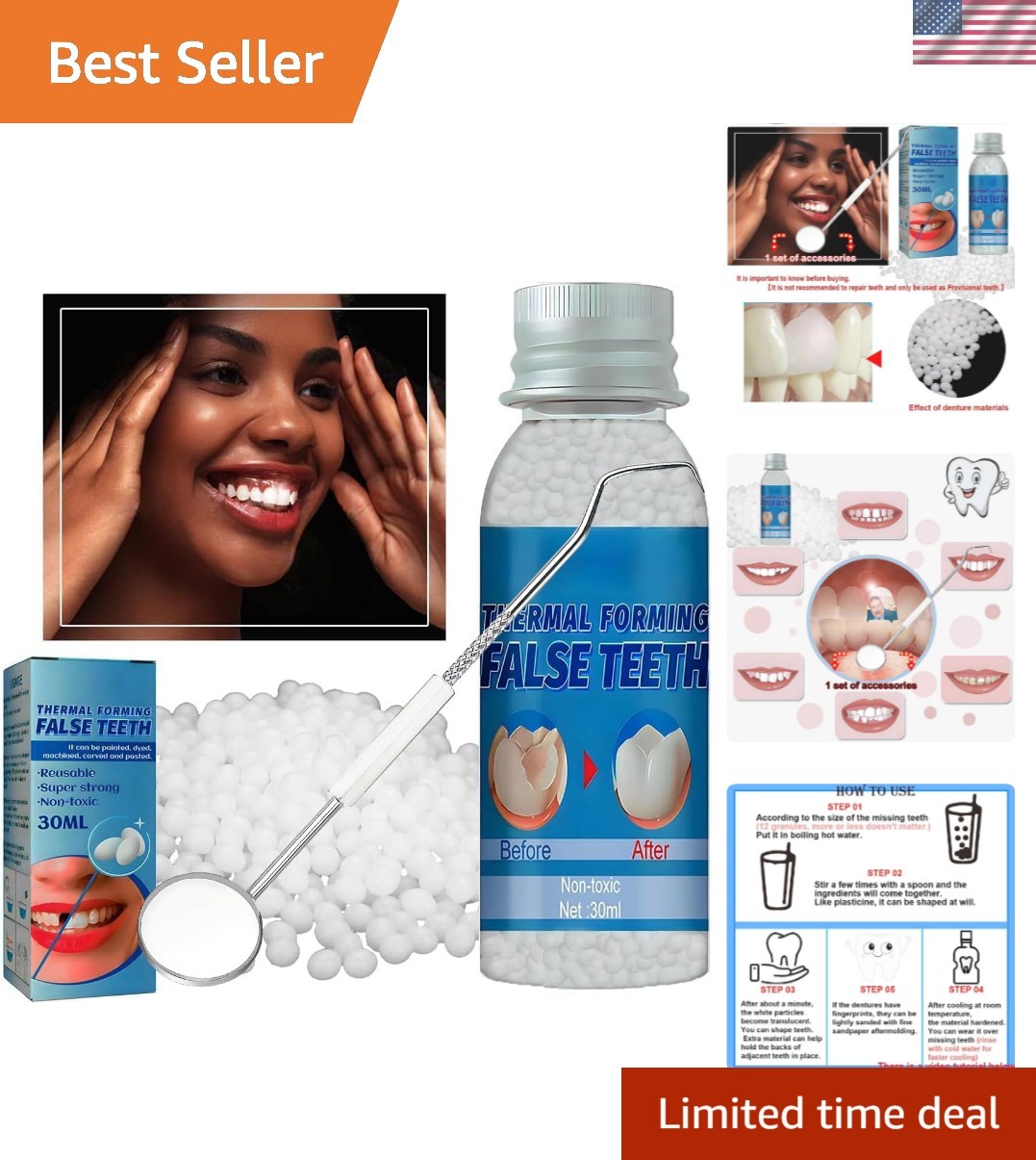 Tooth Provisional Teeth Kit, Provisional Fake Teeth Replacement Kit for Provi...