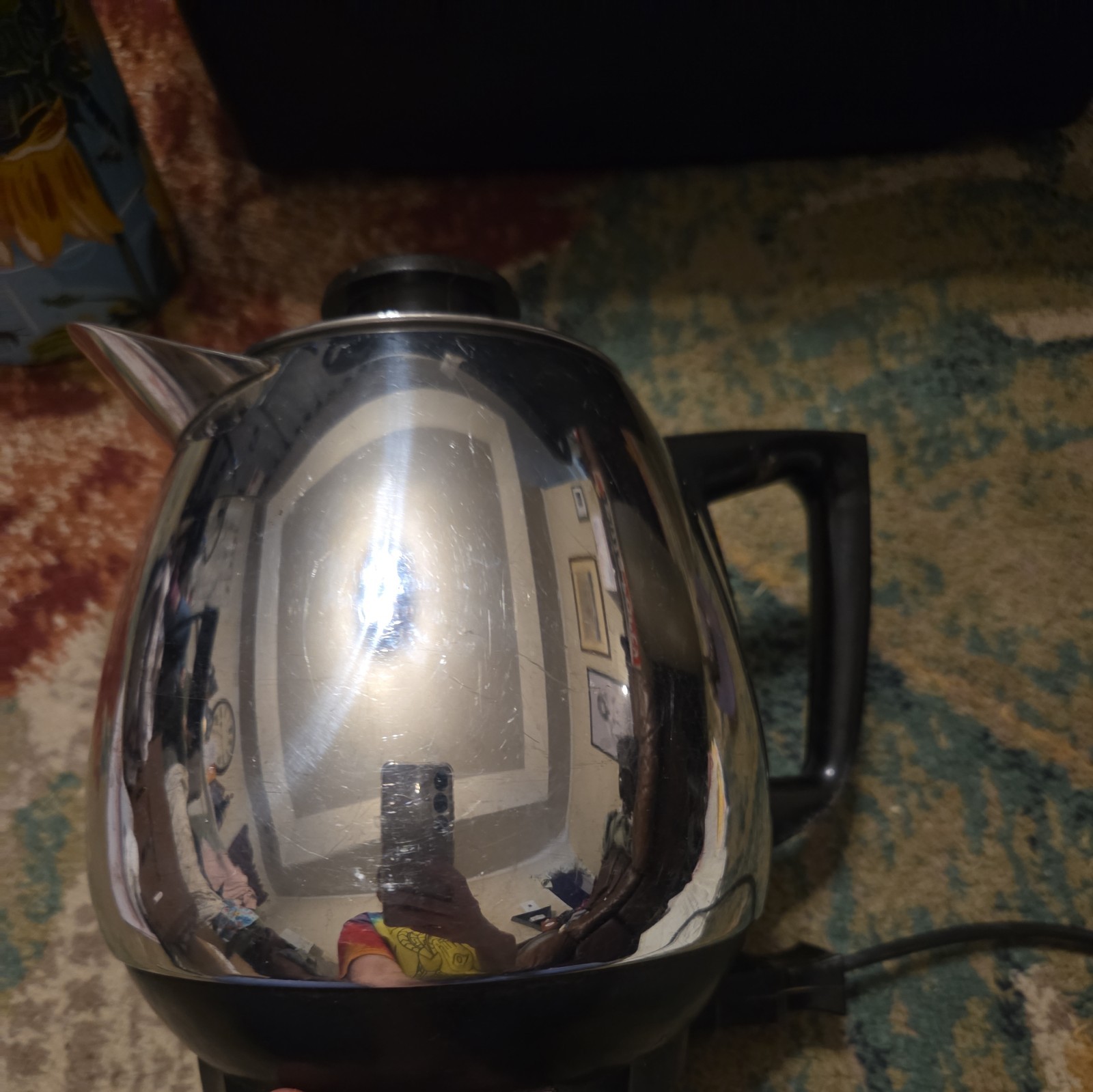 Vintage Chrome Jet-O-Matic Coffee Maker 10  MH Garaham With Cord Works