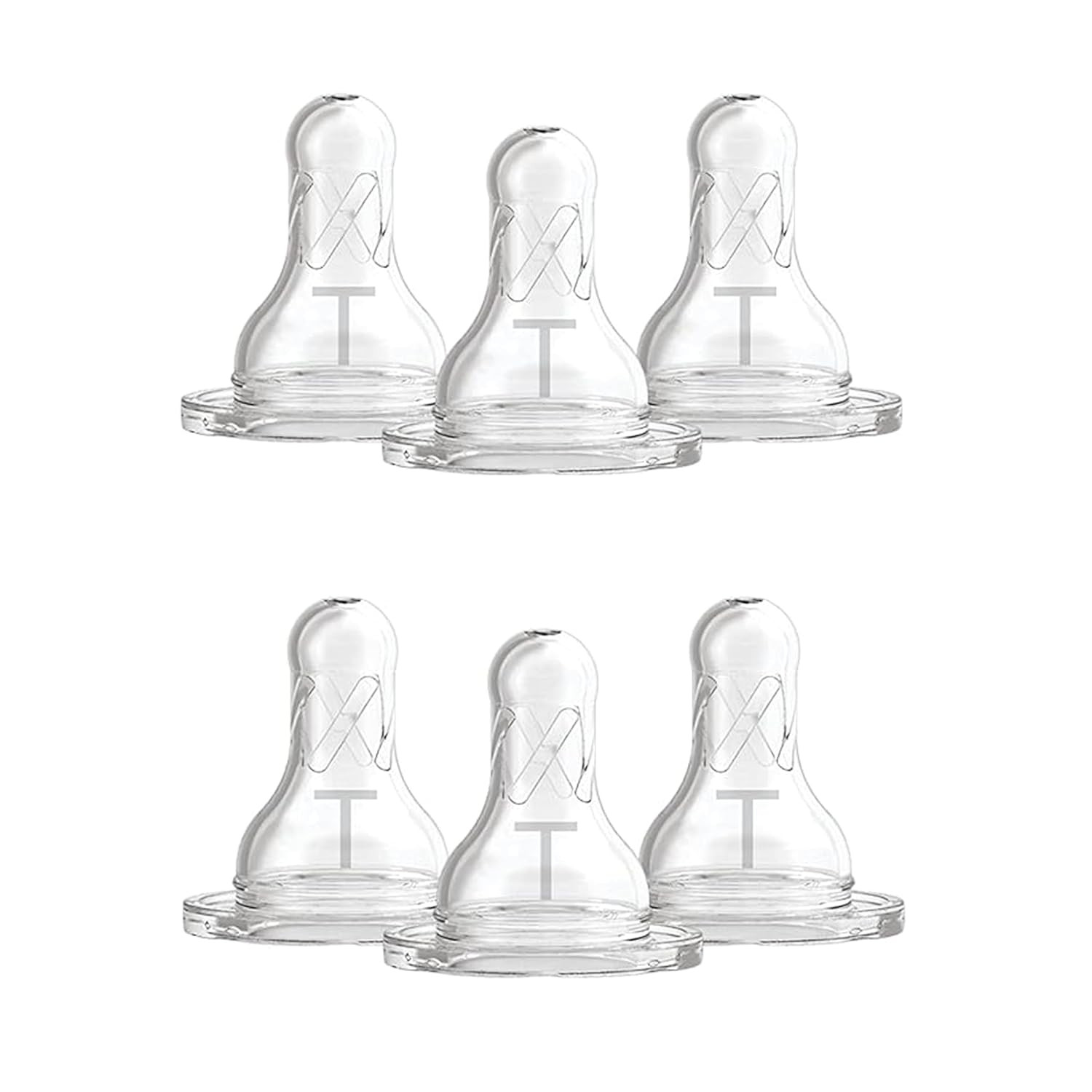 Natural Flow Baby Bottle Nipple Level T - Newborn, Slower Flow - 6pk - 0m+