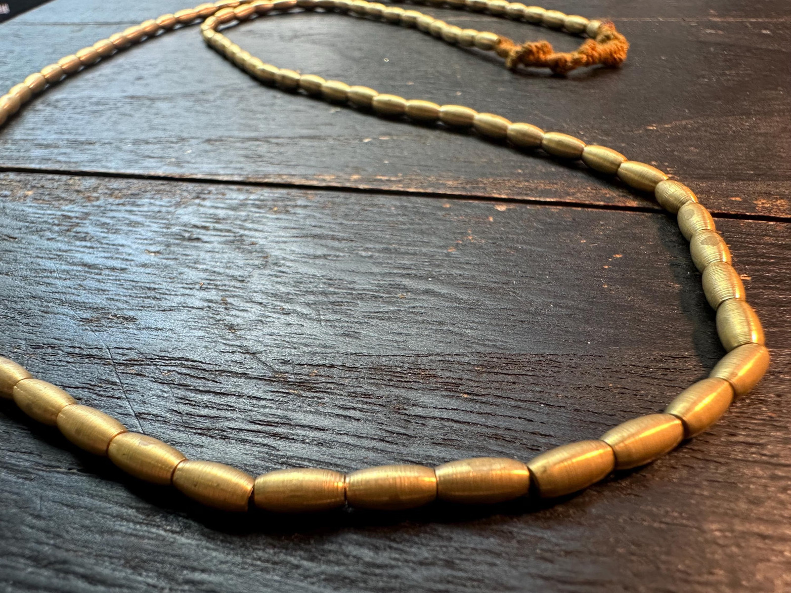 Handmade Nepal Copper Tube Spacer Beads Strand | 3.5mm Cylinder Beads | 24-inch