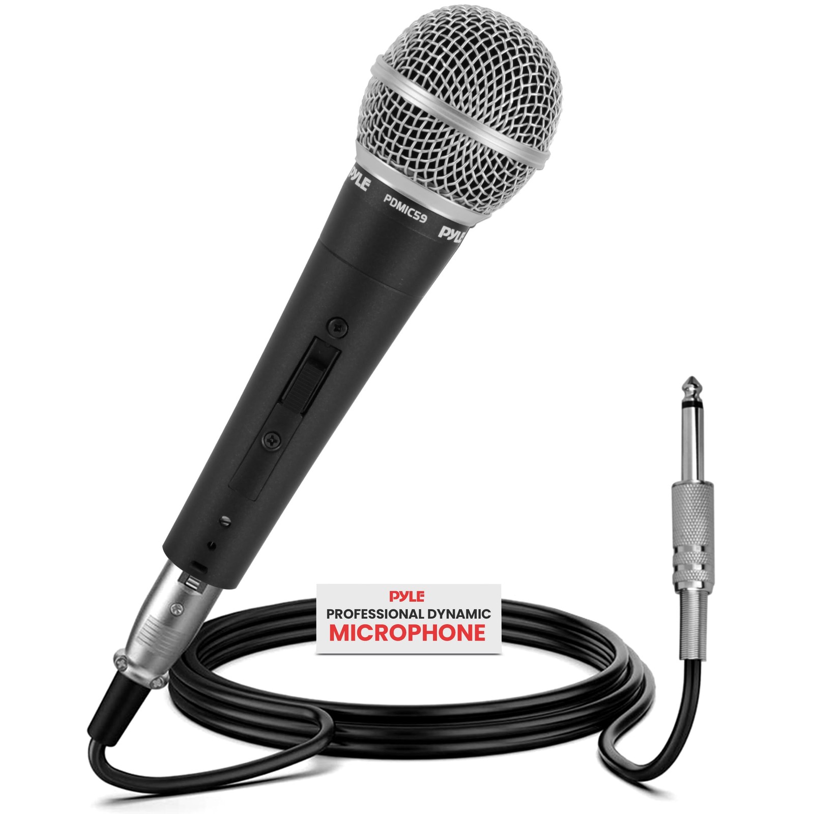 Handheld Microphone Dynamic Cardioid Unidirectional 15ft Cable PDMIC59 Pyle