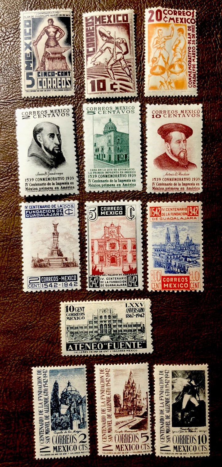 Mexico  Stamps 737/783 Mint Hinged Commemoratives Stamps