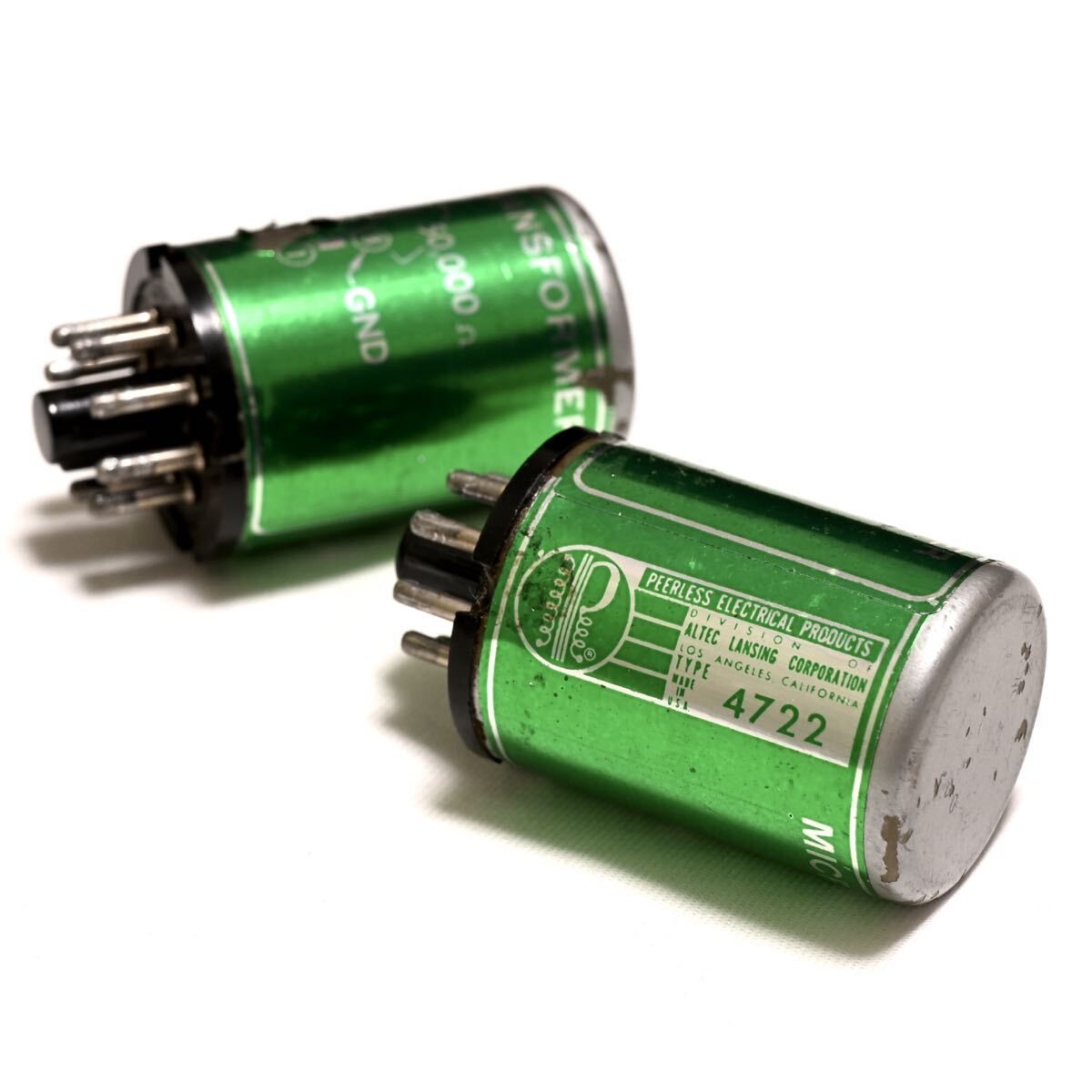 ALTEC PEERLESS 4722 Step-Up Transformer MC Cartridge Preamp Pair Used