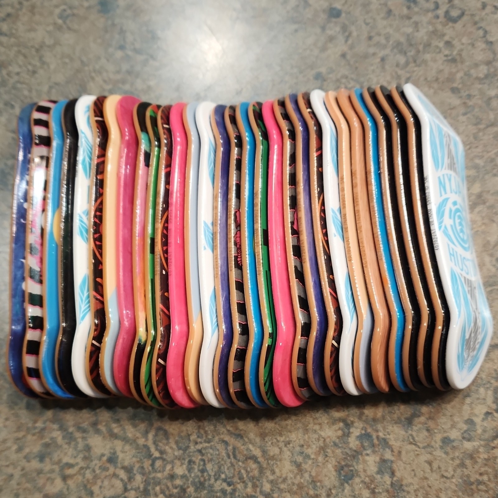 30 Tech Deck Fingerboard Decks Lot - Flip, Almost, Element, Nyjah Huston