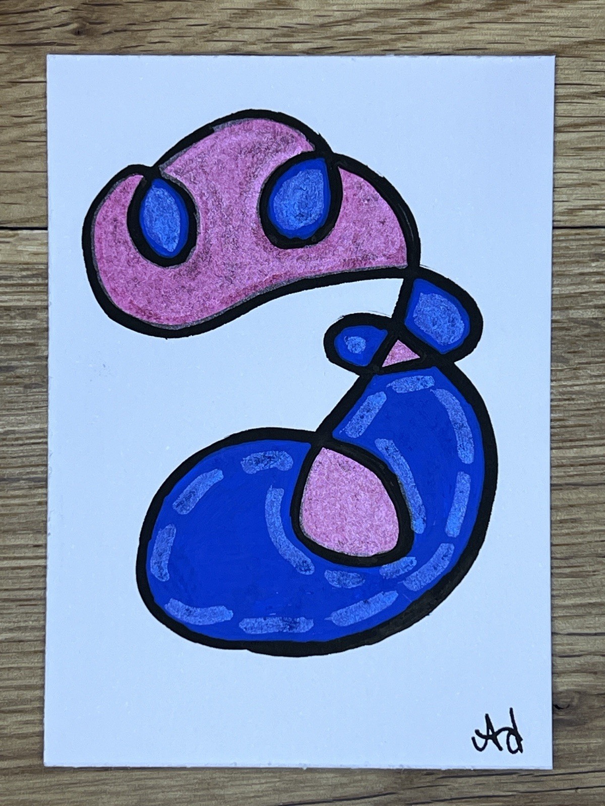 ACEO Art Card Original Acrylic Abstract 2.5in x 3.5in foreverlovedlex