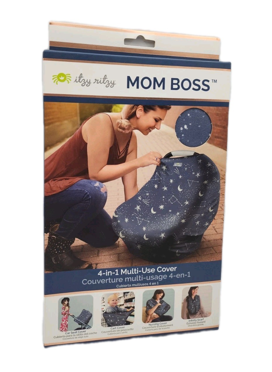 Itzy Ritzy Mom Boss 4-in-1 Multi-Use Navy Nursing Cover