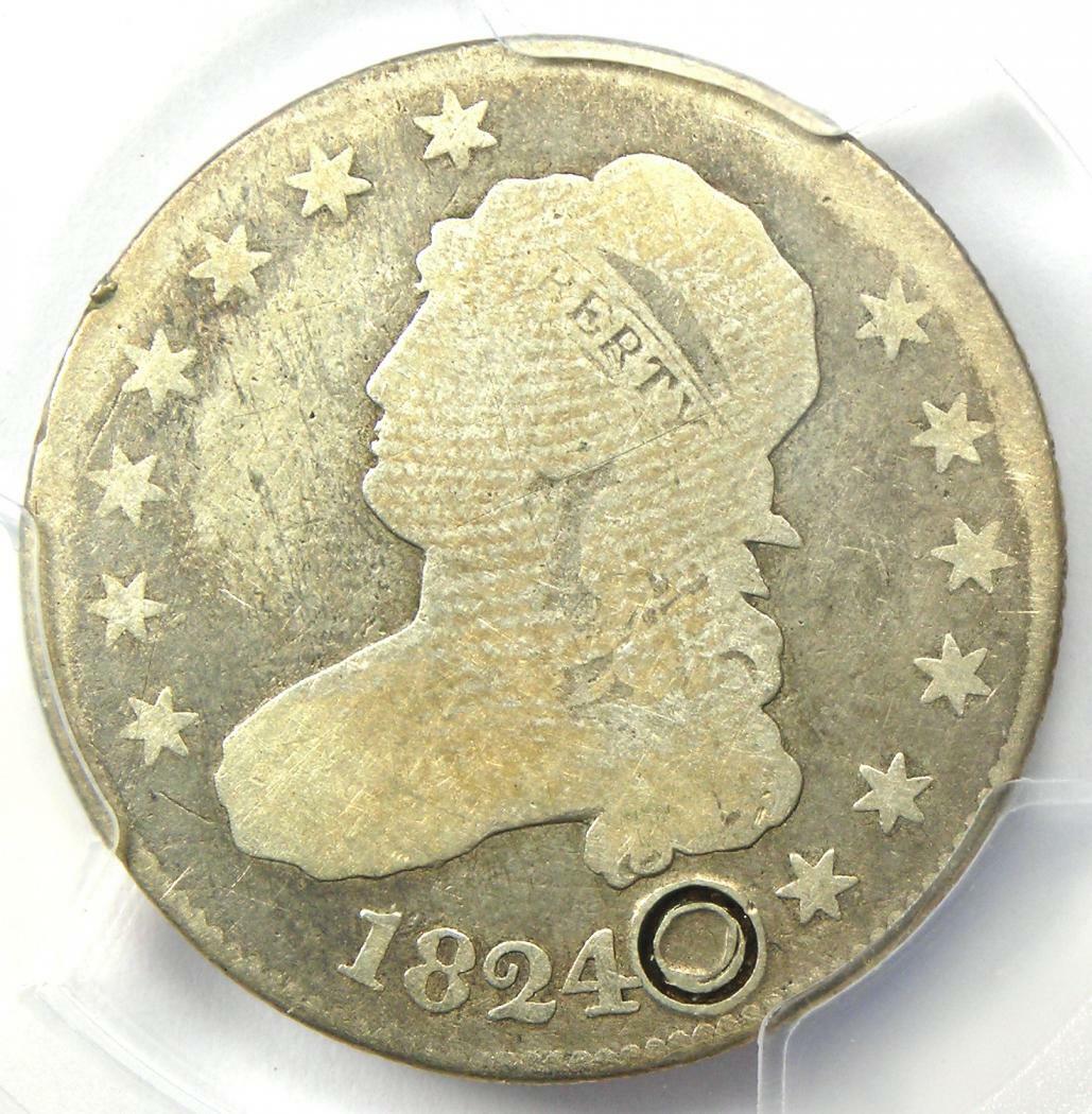 1824/2 Capped Bust Quarter 25C - Certified PCGS Good Details - Rare Date Coin!