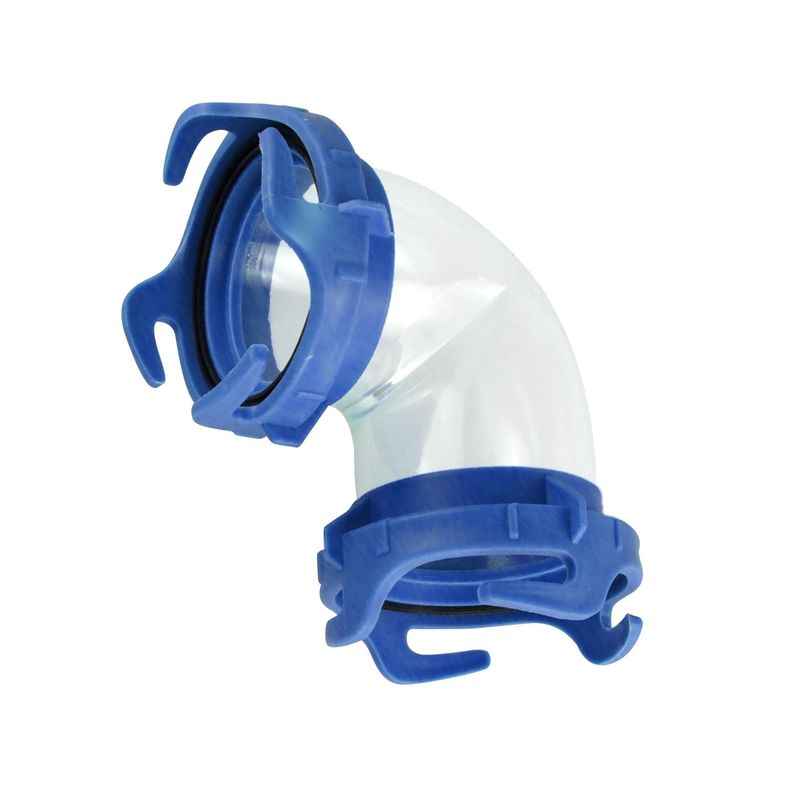 klpdst Clear 90° RV Tote 4 inches x 7 inches, - Bayonet Prongs Elbow 