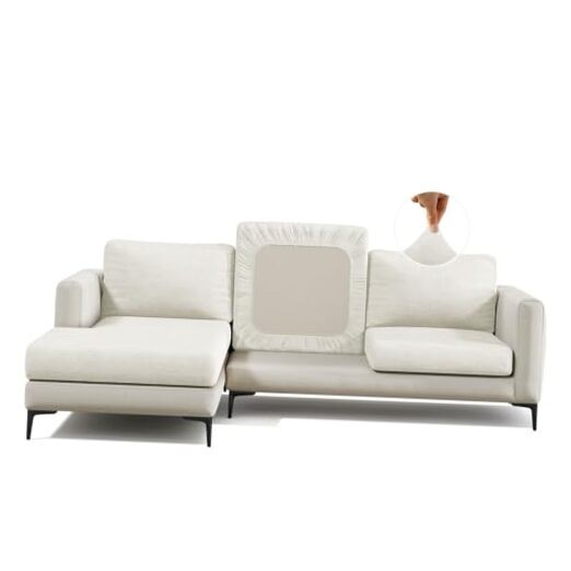  Miracle Sofa Cover - Plush Back Cushion Cover with Ultra-Soft, M Back Cover