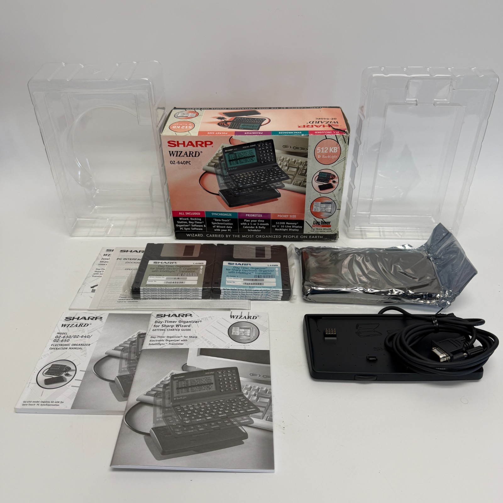 Open Box Sharp Wizard OZ-640PC Pocket Personal Oranizer 512 KB - Untested