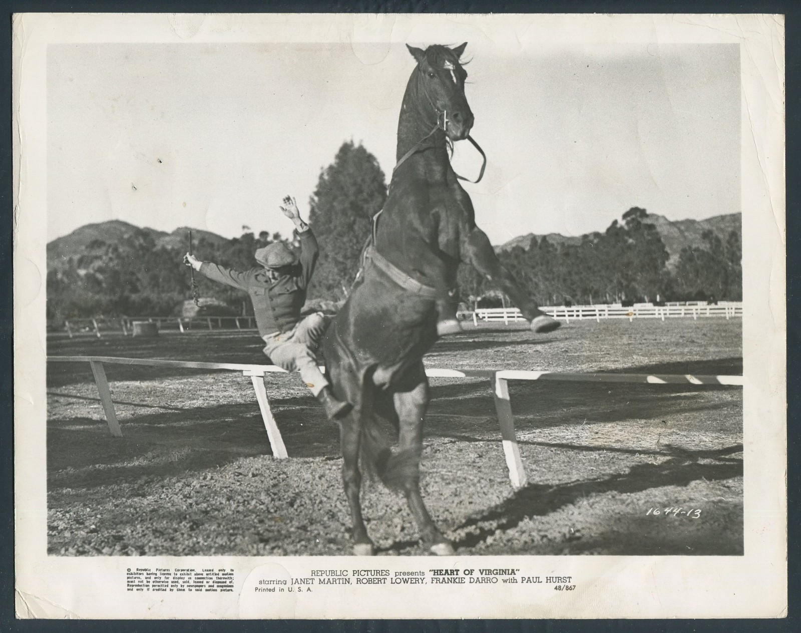 FRANKIE DARRO in Heart Of Virginia '48 BUCKING HORSE