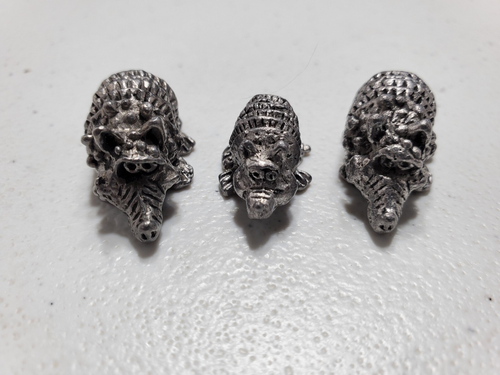 Cute Family Armadillo Pewter Figures