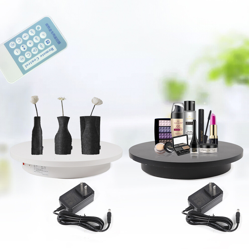 360° Electric Motorized Turntable Jewelry Rotating Display Stand Platform Remote