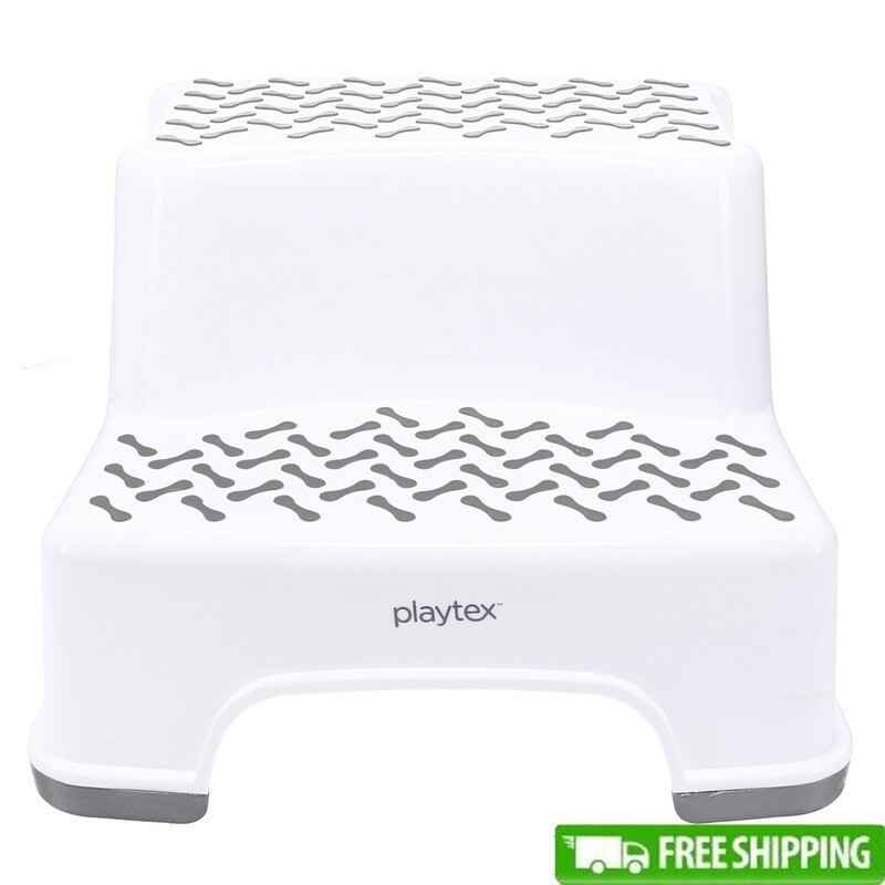 2-Tier Kids Step Stool Potty Training Anti-Slip Lightweight Bathroom Bedroom Use