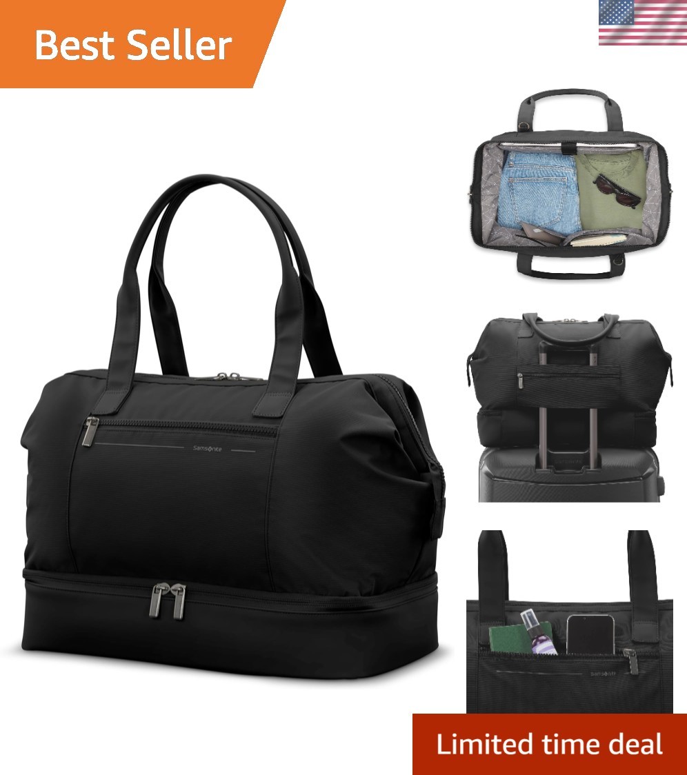 Better Than Basics Weekender Duffle – Drop Bottom Travel Bag with 14” Laptop ...